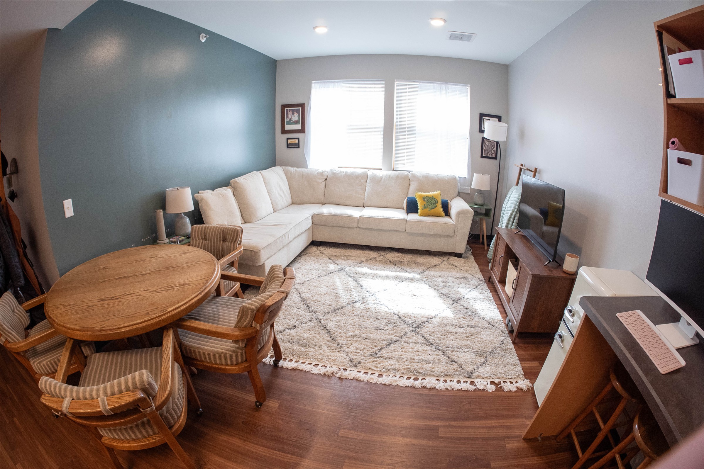 Interior of Richie Hall, well furnished living area